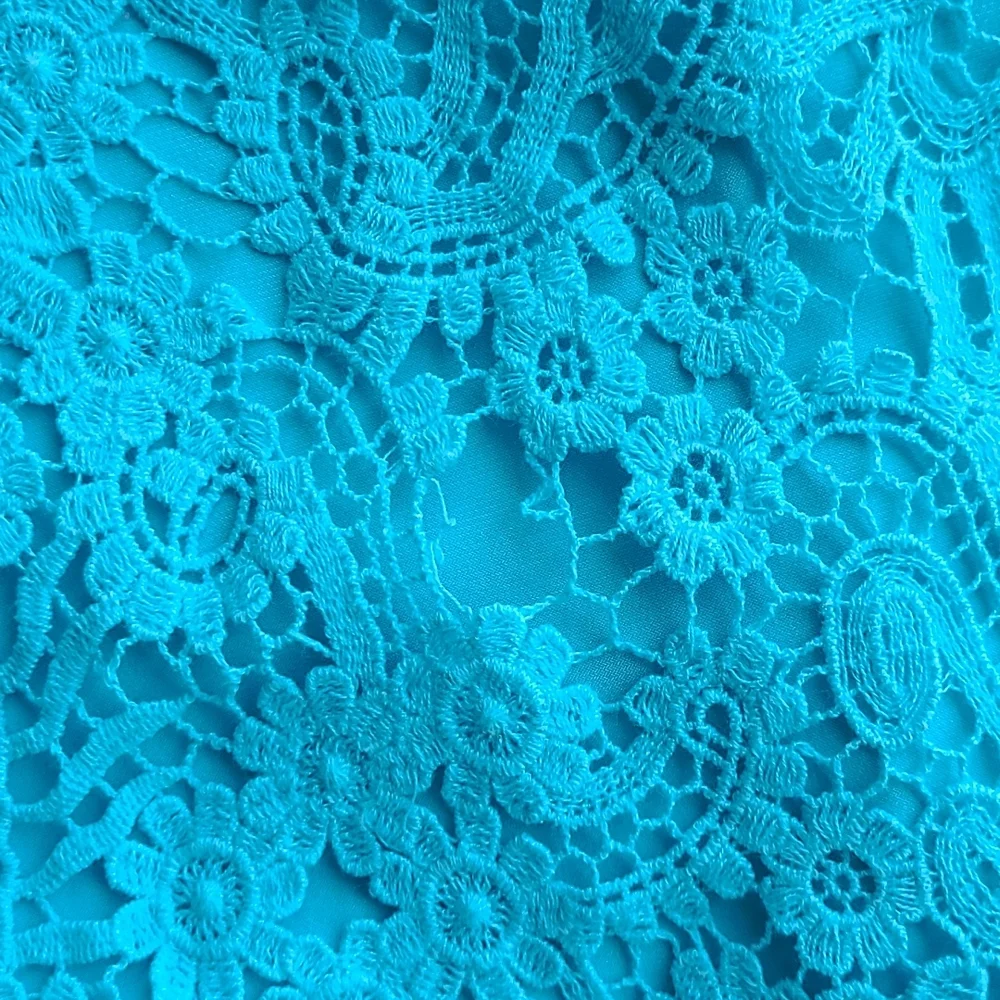 Ralph Lauren Light Blue Lace Shift Dress - Sz 16 - Picture 6 of 11